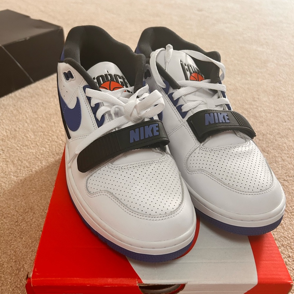Nike AF 88 White and Blue Sneakers